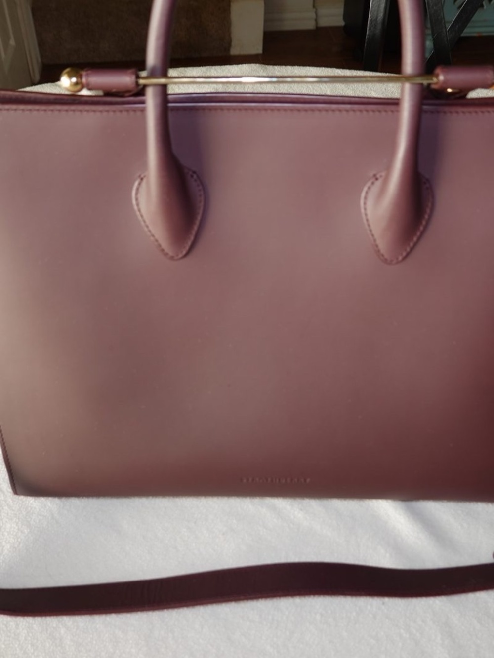 The Strathberry Tote - Bridle Leather Burgundy - Picture 2 of 7